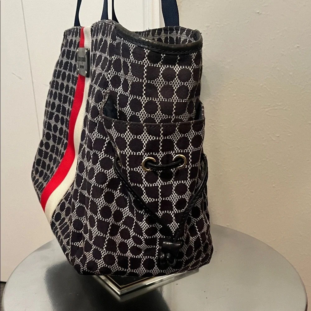 Kate Spade Blue, Red, and White Baby Henry Classic Noel 2 Diaper Bag Tote